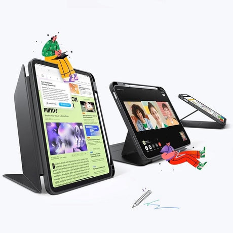 iPad 11" (2025) / 10.9" (2024/2022) ESR Flip Hybrid Deksel – Svart