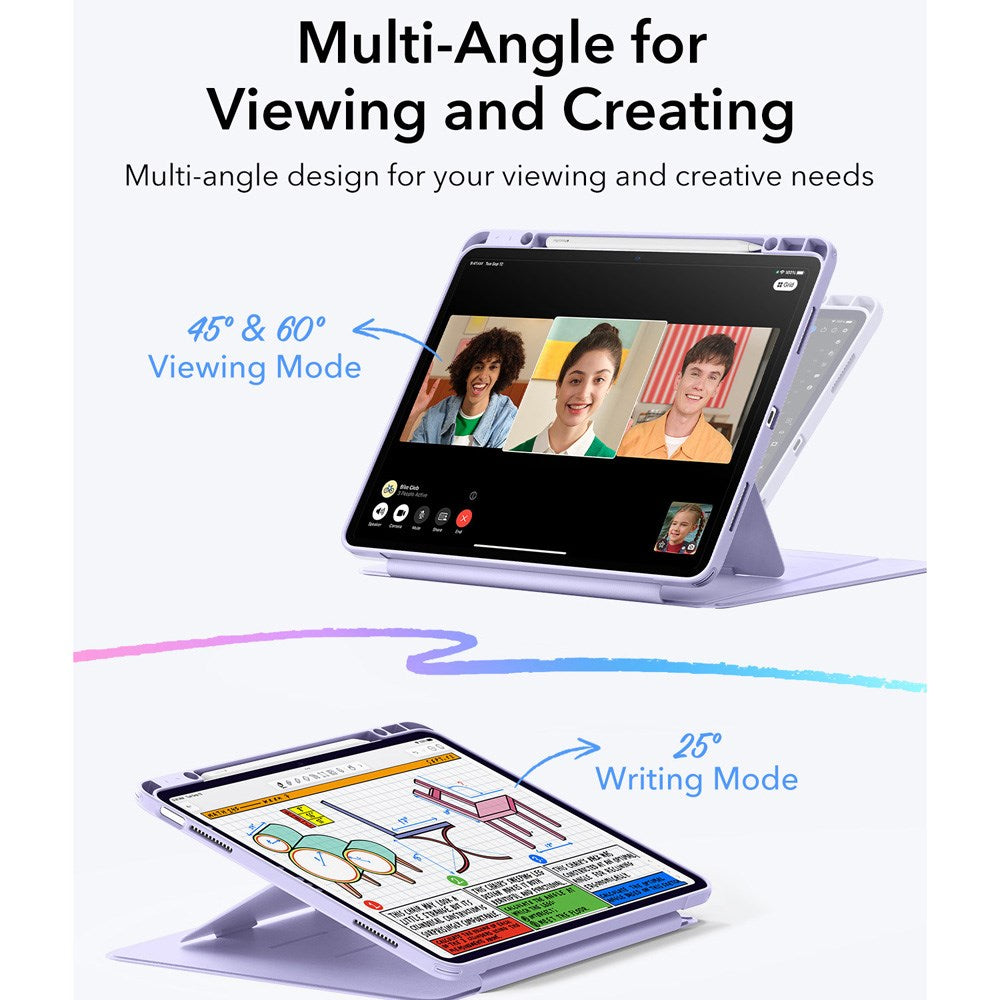 iPad Air 13" (2026 / 2025 / 2024) ESR Flip Hybrid Deksel - Lilla