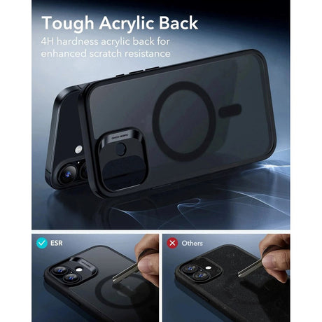 ESR iPhone 17 Classic Hybrid Deksel med Kamerakontrollknapp – MagSafe Kompatibel – Matt Svart