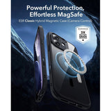 ESR iPhone 17 Classic Hybrid Deksel med Kamerakontrollknapp – MagSafe Kompatibel – Gjennomsiktig / Svart