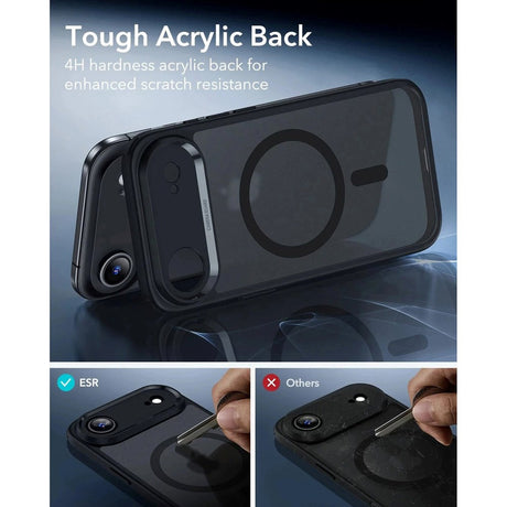 ESR iPhone Air Classic Hybrid Deksel med Kamerakontrollknapp – MagSafe Kompatibel – Matt Svart