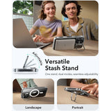ESR iPhone 17 Classic Hybrid Stash Case med Kickstand – MagSafe Kompatibel – Gjennomsiktig