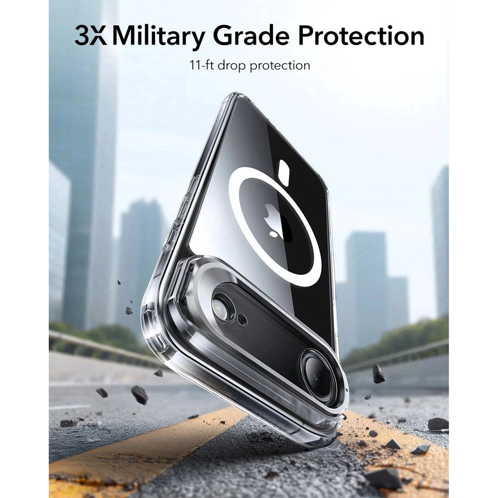 ESR iPhone Air Classic Hybrid Stash Case med Kickstand – MagSafe Kompatibel – Gjennomsiktig