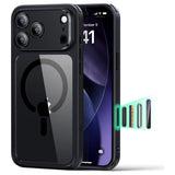 ESR iPhone 17 Pro Classic Hybrid Deksel med Kamerakontrollknapp – MagSafe Kompatibel – Gjennomsiktig / Svart