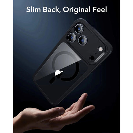 ESR iPhone 17 Pro Max Classic Hybrid Deksel med Kamerakontrollknapp – MagSafe Kompatibel – Gjennomsiktig / Svart