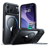 ESR iPhone 17 Pro Max Classic Hybrid Stash Case med Kickstand – MagSafe Kompatibel – Gjennomsiktig / Svart