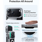 ESR iPhone 17 Pro Classic Hybrid Stash Case med Kickstand – MagSafe Kompatibel – Gjennomsiktig