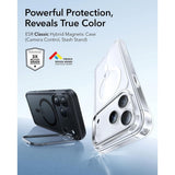 ESR iPhone 17 Pro Classic Hybrid Stash Case med Kickstand – MagSafe Kompatibel – Matt Svart
