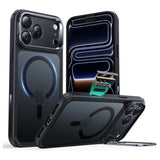 ESR iPhone 17 Pro Classic Hybrid Stash Case med Kickstand – MagSafe Kompatibel – Matt Svart