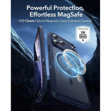 ESR iPhone 17 Pro Classic Hybrid Deksel med Kamerakontrollknapp – MagSafe Kompatibel – Matt Blå