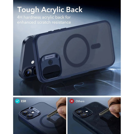 ESR iPhone 17 Classic Hybrid Deksel med Kamerakontrollknapp – MagSafe Kompatibel – Matt Blå