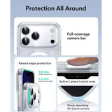 ESR iPhone 17 Pro Classic Hybrid Deksel med Kamerakontrollknapp – MagSafe Kompatibel – Gjennomsiktig / Glitter