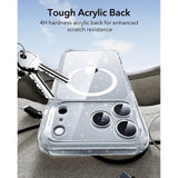 ESR iPhone 17 Pro Classic Hybrid Deksel med Kamerakontrollknapp – MagSafe Kompatibel – Gjennomsiktig / Glitter