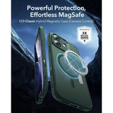 ESR iPhone 17 Classic Hybrid Deksel med Kamerakontrollknapp – MagSafe Kompatibel – Matt Grønn