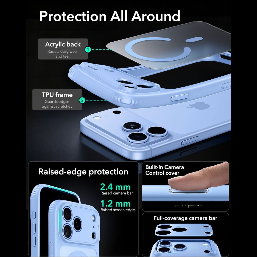 iPhone 18 Pro Max / 17 Pro Max ESR Classic Hybrid Deksel - MagSafe Kompatibel - Blå