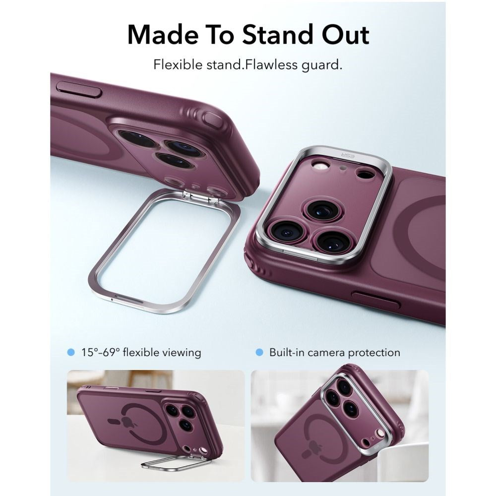 iPhone 18 Pro Max / 17 Pro Max ESR Classic Hybrid Kickstand Deksel - MagSafe Kompatibel - Rød
