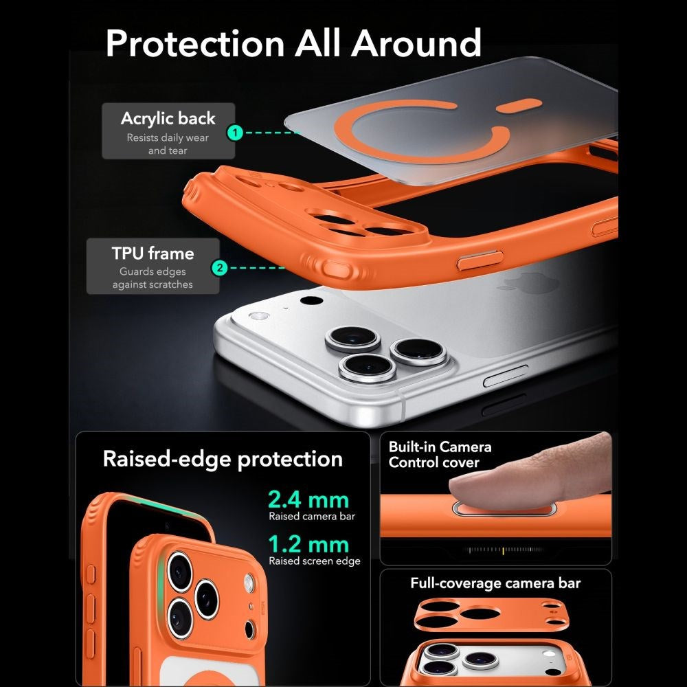 iPhone 18 Pro Max / 17 Pro Max ESR Classic Hybrid Deksel - MagSafe Kompatibel - Oransje