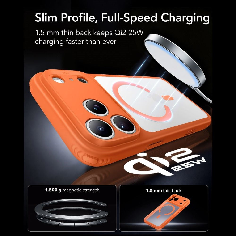 iPhone 18 Pro Max / 17 Pro Max ESR Classic Hybrid Deksel - MagSafe Kompatibel - Oransje