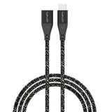 4smarts 60W USB-C Forlengelseskabel - 1.5m - Monokrom
