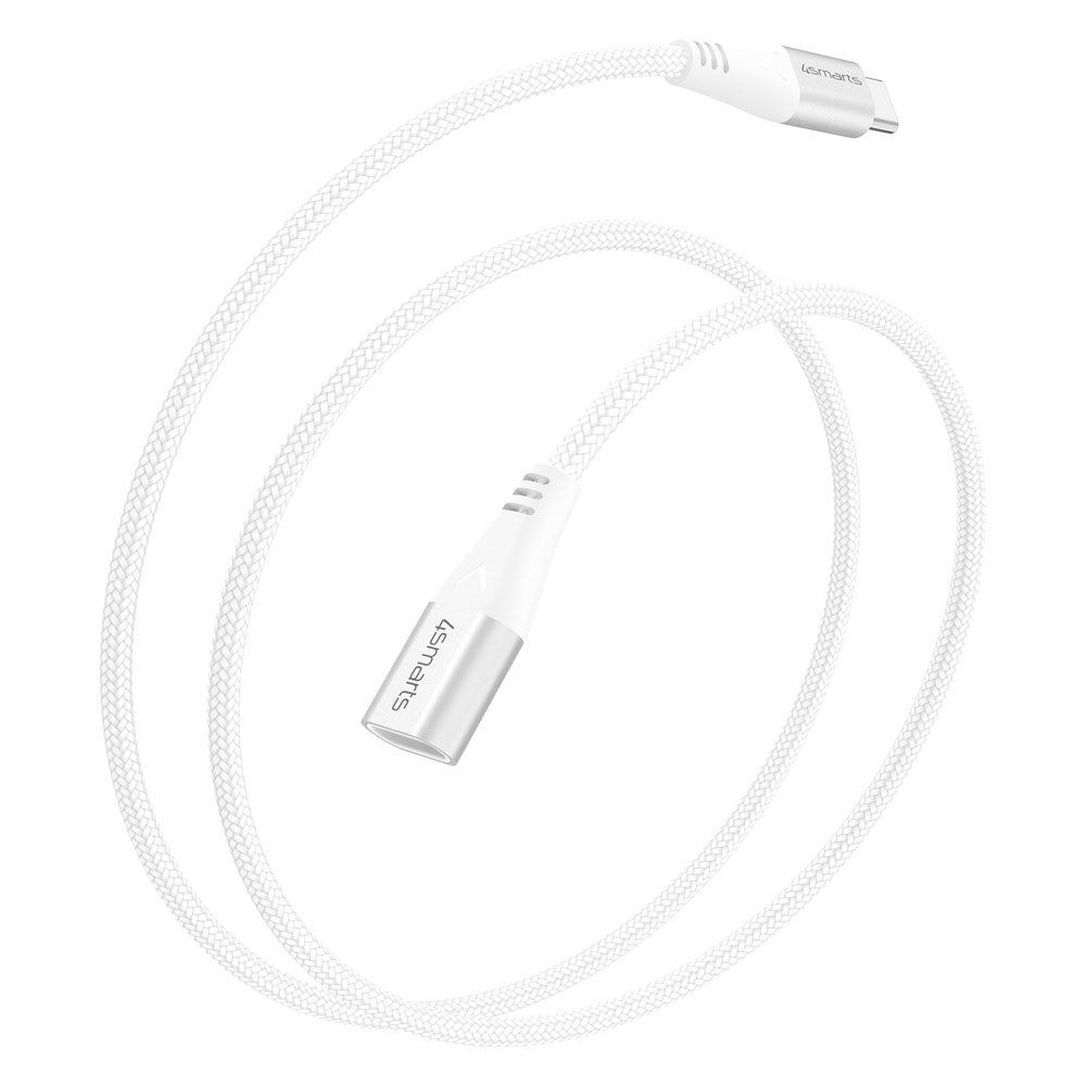 4smarts 60W USB-C Forlengelseskabel - 1.5m - Hvit