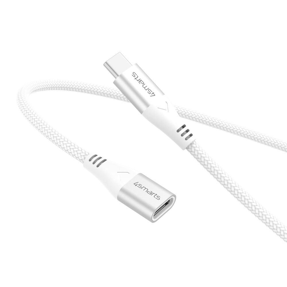 4smarts 60W USB-C Forlengelseskabel - 1.5m - Hvit