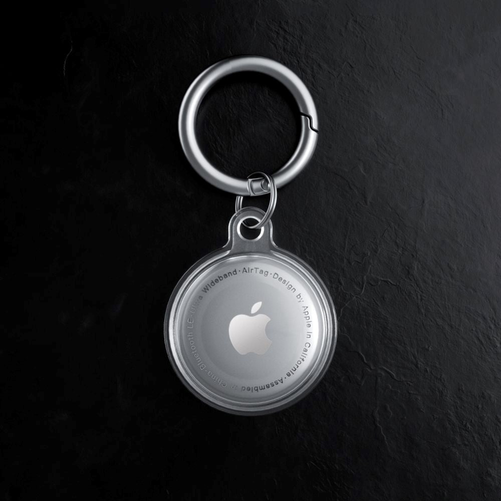 Tech-Protect Icon Silikon Deksel til AirTag 1. & 2. Gen. m. Nøkkelring - Gjennomsiktig