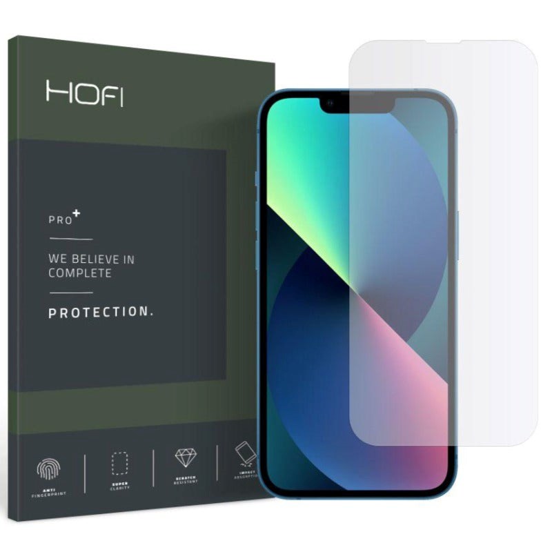 iPhone 17e / 16e / 14 / 13 / 13 Pro Hofi Hybrid Pro+ Skjermbeskytter - Dekselvennlig - Gjennomsiktig