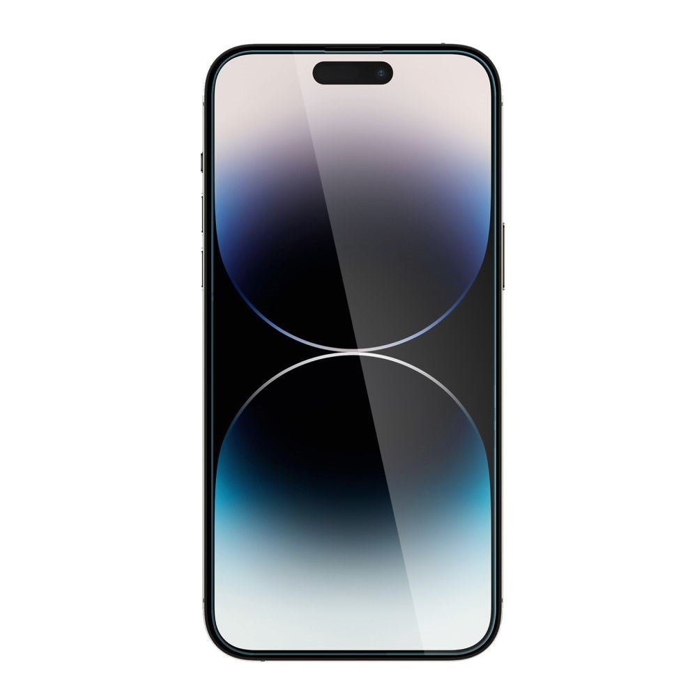 iPhone 14 Pro Spigen Glas.tr Skjermbeskyttelse - Herdet glass - Gjennomsiktig med Privacy Filter