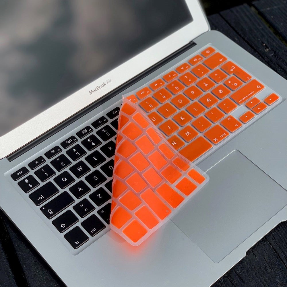 Philbert MacBook Pro 17" / Pro 15" Retina / Pro 15" / Pro 13" Retina / Pro 13" / Air 13" / Air 11" Keyboard Deksel m. Dansk Tastatur - Oransje