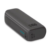 SBS NanoTube Powerbank med USB-A og USB-C 10W - 5.000 mAh - Svart