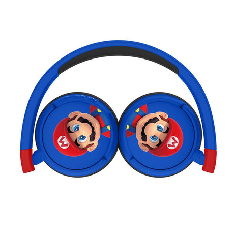 Super Mario OTL On-Ear Trådløse Hodetelefoner for Barn – Blå / Rød