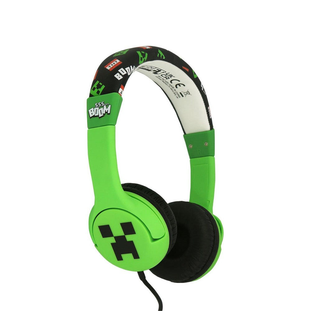Minecraft OTL On-Ear Hodetelefoner for Barn med Jackplugg – Maks. 85dB - Grønn