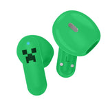 Minecraft OTL True Wireless In-Ear Hodetelefoner med Skyvbart Ladeetui - Grønn