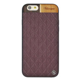 iPhone 6 / 6s Uunique Hard Shell - Designer Plast Bakside Deksel - Embossed Wooden Purple