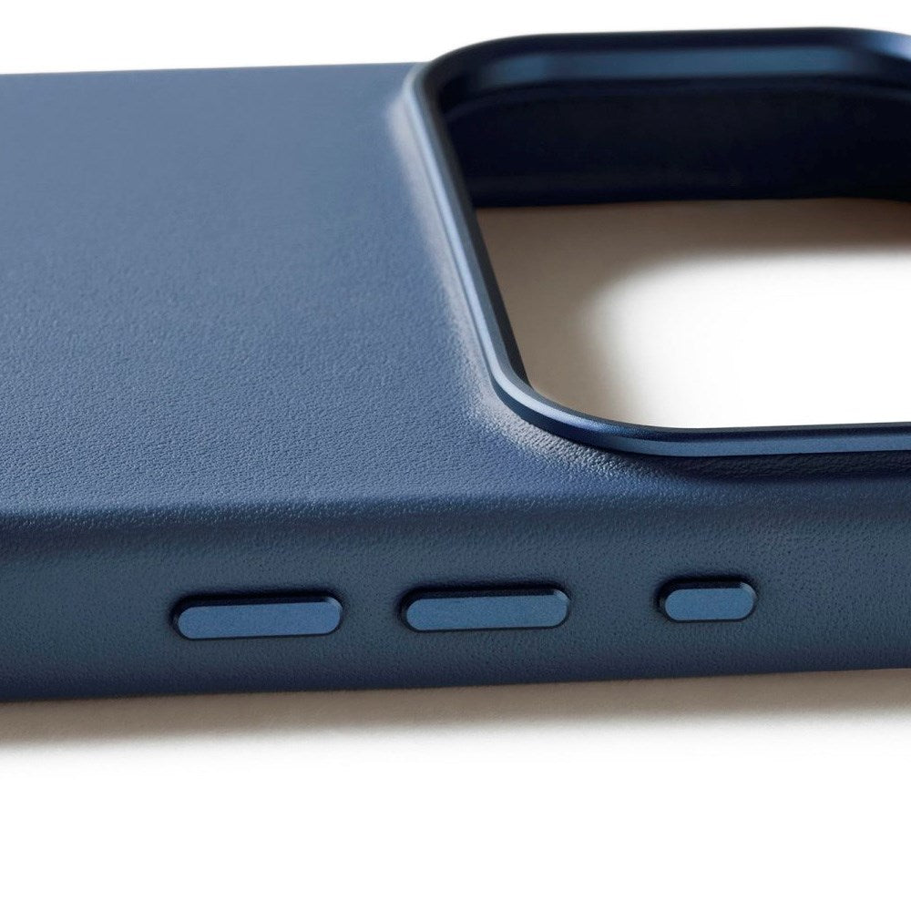Mujjo iPhone 17 Pro Leather Case - MagSafe Kompatibel - Monaco Blue