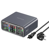 4smarts Lucid GaN DIY Bordlader - 360W / 5x USB-C & 1x USB-A - Grå