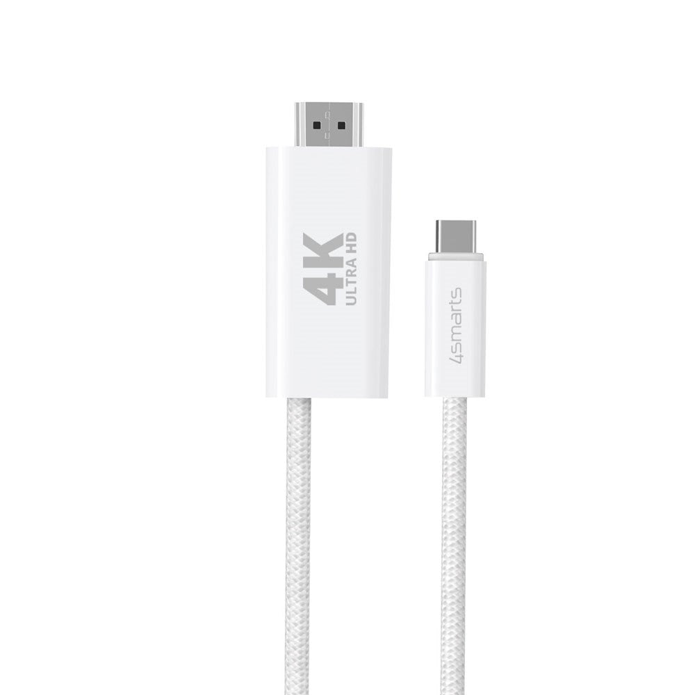 4smarts 100W USB-C til HDMI Kabel - 2m - Hvit