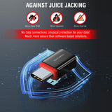 4smarts USB-C til USB-A / USB-C Data Blocker Adapter Sett - 2 stk - Svart