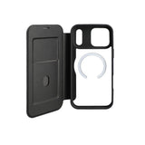 iPhone 17 Pro Max 4smarts Urban Pro Flip Deksel - MagSafe Kompatibel - Gjennomsiktig / Svart
