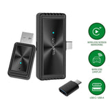4Smarts Trådløs Adapter m. Skjermspeiling for Apple CarPlay & Android Auto - Svart