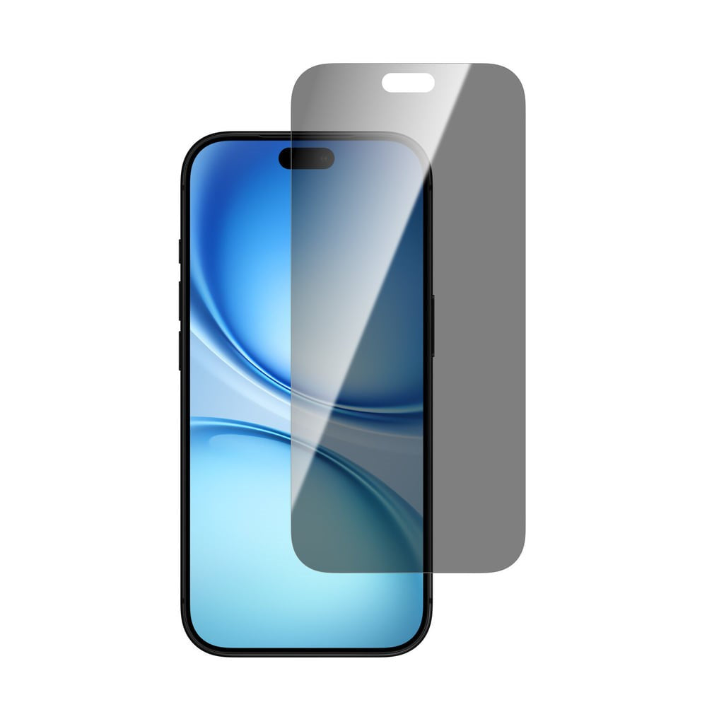 iPhone 18 Pro 4Smarts Second Glass Skjermbeskytter m. Monteringsramme - Privacy Funksjon - Gjennomsiktig