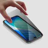 iPhone 18 Pro 4Smarts Second Glass Skjermbeskytter m. Monteringsramme - Privacy Funksjon - Gjennomsiktig