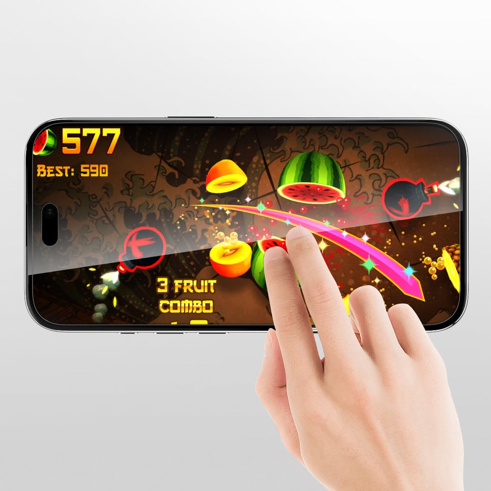 iPhone 18 Pro 4Smarts Second Glass Skjermbeskytter m. Monteringsramme - Privacy Funksjon - Gjennomsiktig