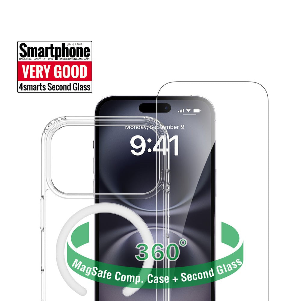 iPhone 18 Pro / 17 Pro 4Smarts 360° Protection Set m. Deksel & Skjermbeskyttelsesglass - MagSafe Kompatibel - Gjennomsiktig