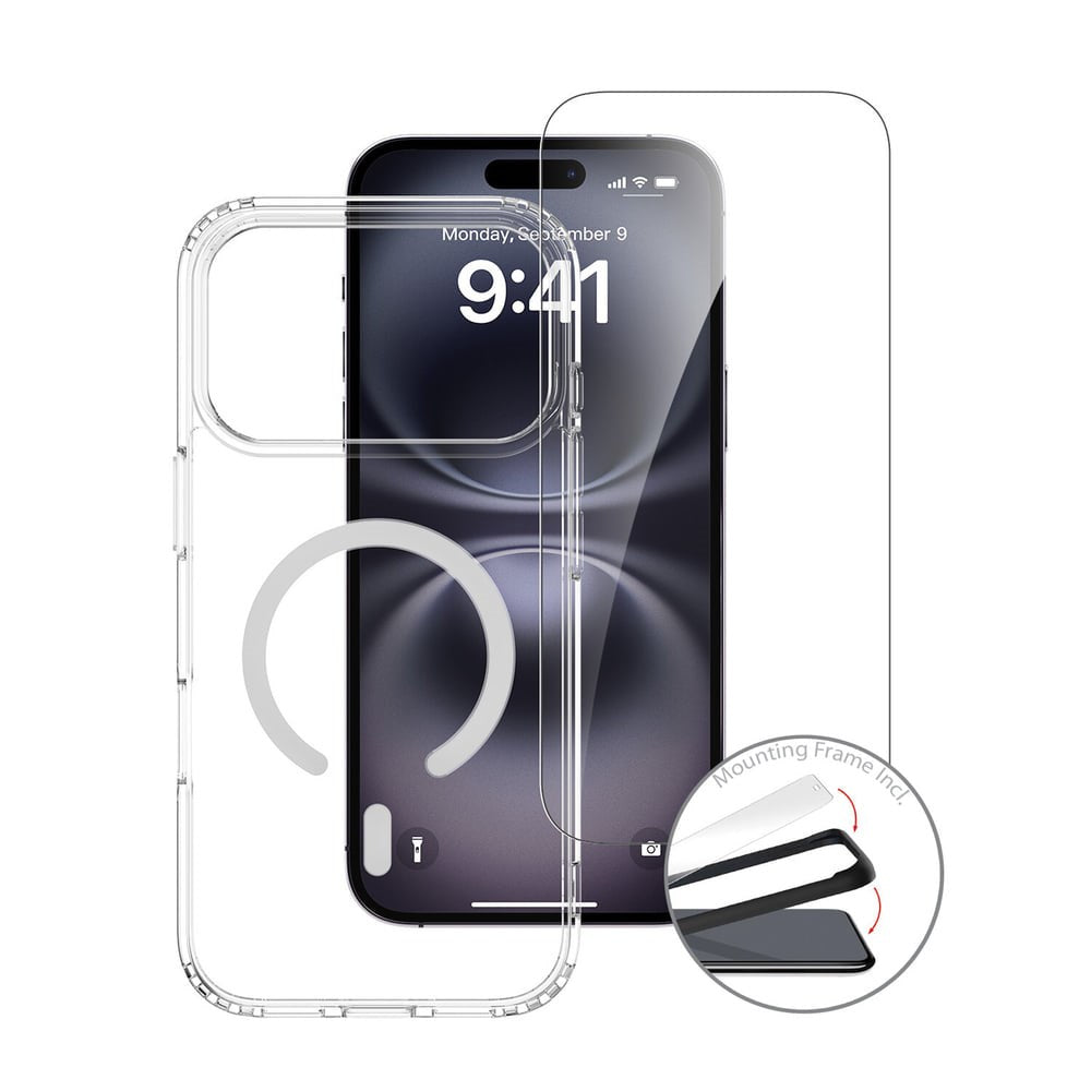 iPhone 18 Pro Max / 17 Pro Max 4Smarts 360° Protection Set m. Deksel & Skjermbeskyttelsesglass - MagSafe Kompatibel - Gjennomsiktig