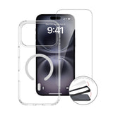 iPhone 18 Pro Max / 17 Pro Max 4Smarts 360° Protection Set m. Deksel & Skjermbeskyttelsesglass - MagSafe Kompatibel - Gjennomsiktig