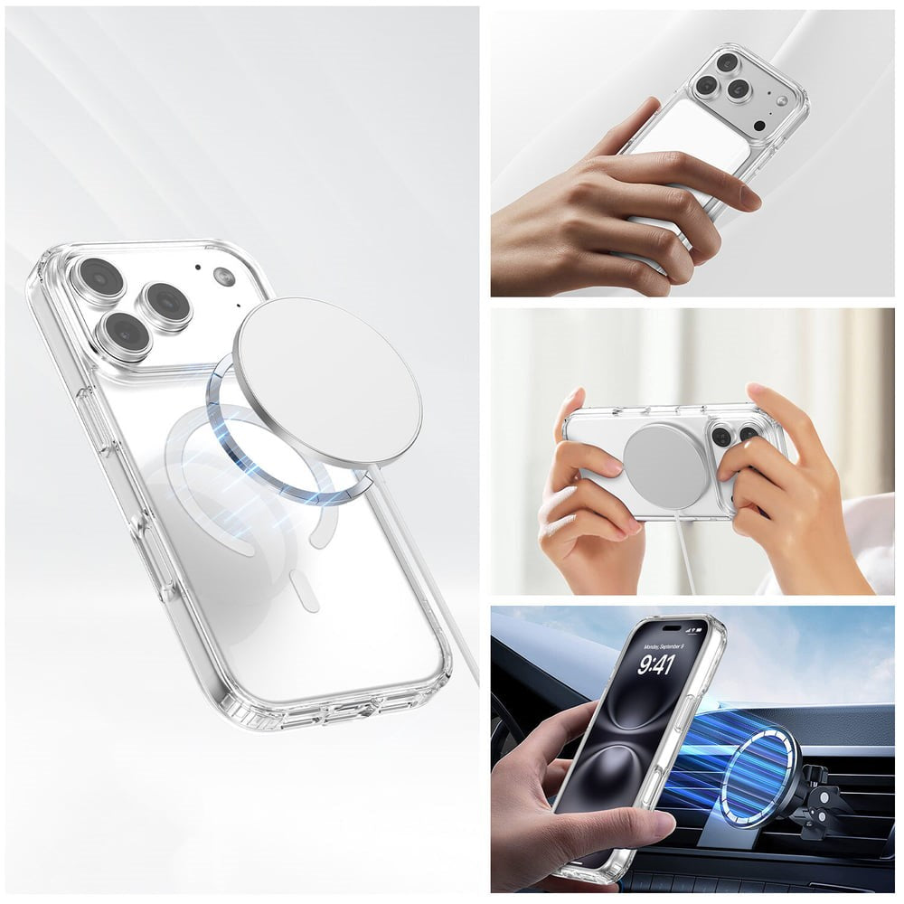 iPhone 18 Pro Max / 17 Pro Max 4Smarts 360° Protection Set m. Deksel & Skjermbeskyttelsesglass - MagSafe Kompatibel - Gjennomsiktig