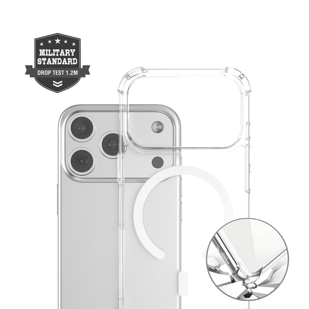 iPhone 18 Pro / 17 Pro 4Smarts IBIZA Hybrid Deksel - MagSafe Kompatibel - Gjennomsiktig