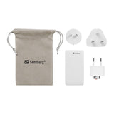 Sandberg 4-i-1 65W Reiselader m. 2x USB-C – EU / UK / AUS - Hvit