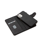 Trunk iPhone 11 Pro / XS / X Ekte Skinn Deksel med Avtakbart Deksel - Svart